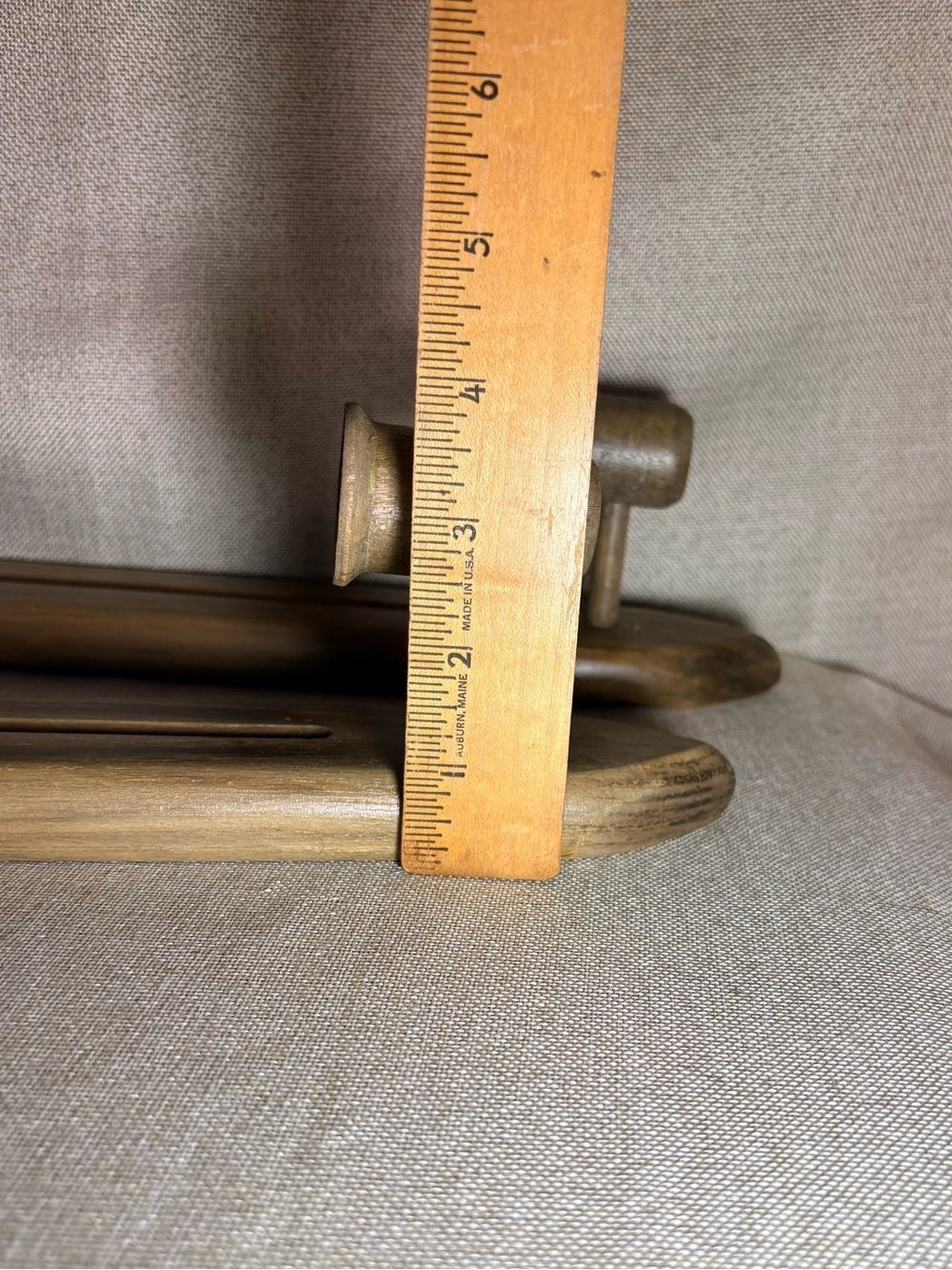 Vintage Pair 15” Wooden Wall Candle Sconces Mid Century Modern Scandinavian - Picture 13 of 13